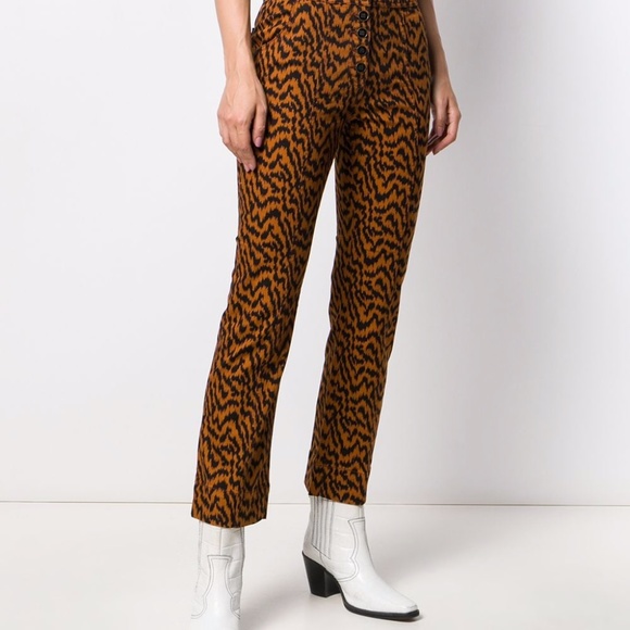 Ulla Johnson Ellis Jeans - Zebra Ikat Print (6) - Picture 2 of 4